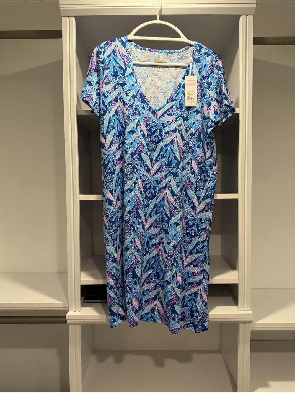 NWT Lilly Pulitzer Barton Blue Stargazing Etta short sleeve Dress